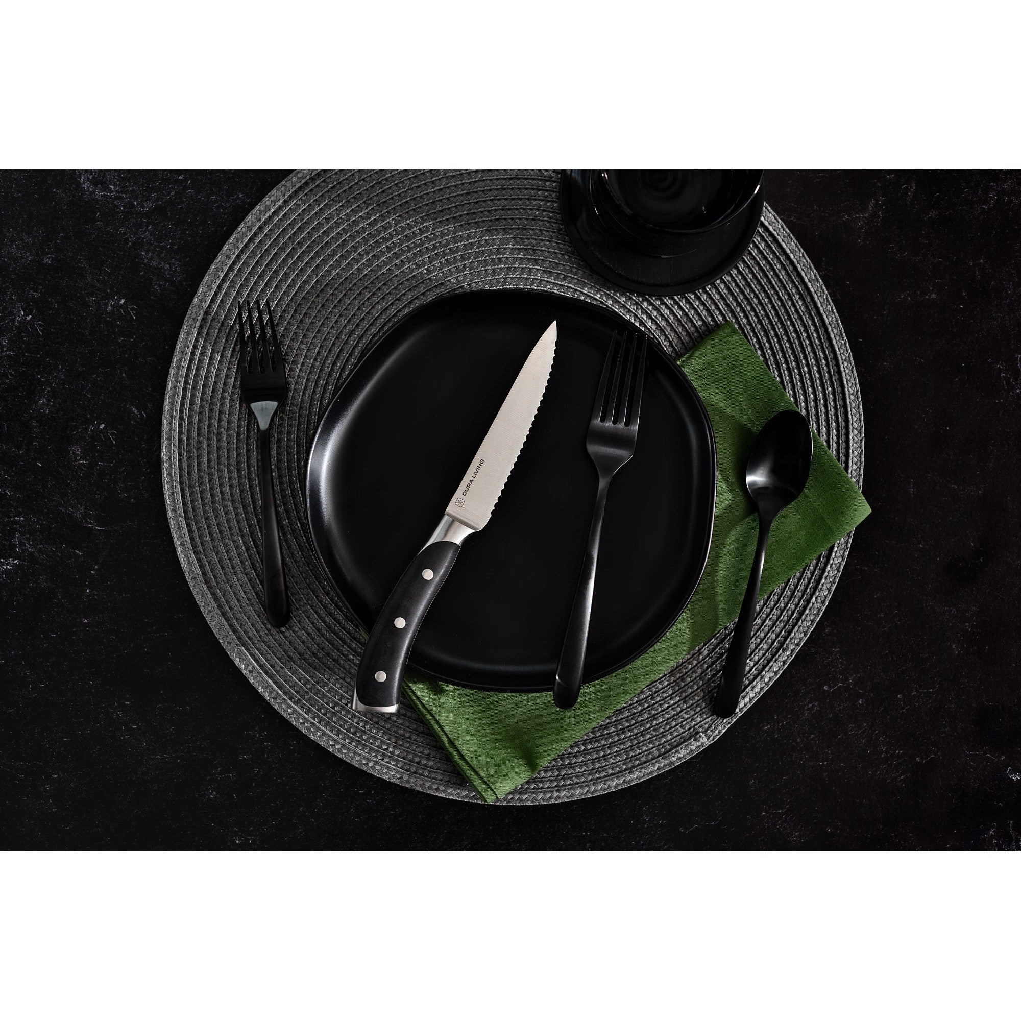 Elite Set of 8 Steak Knives - Black