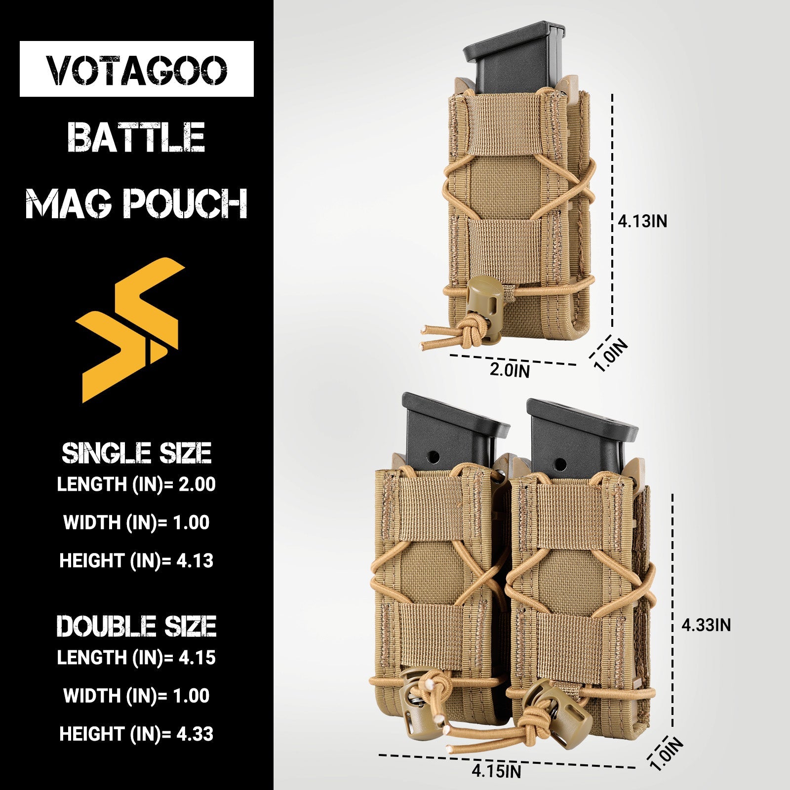VOTAGOO® Molle Mag Single Pouch