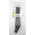 3-Piece Silicone Kitchen Tool Set (Grey, s.s Handle)