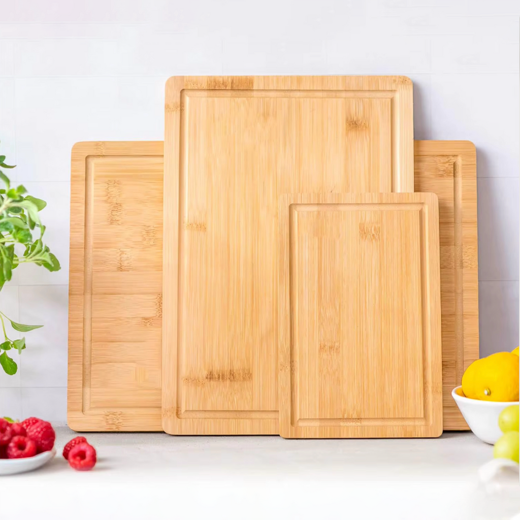 3-Piece Bamboo Cutting Board Set