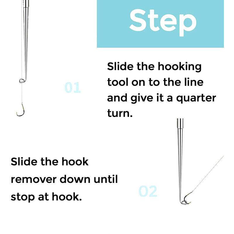 Fishing Hook Remover Stainless Steel Fishhook Dehooker Hook Detacher Extractor