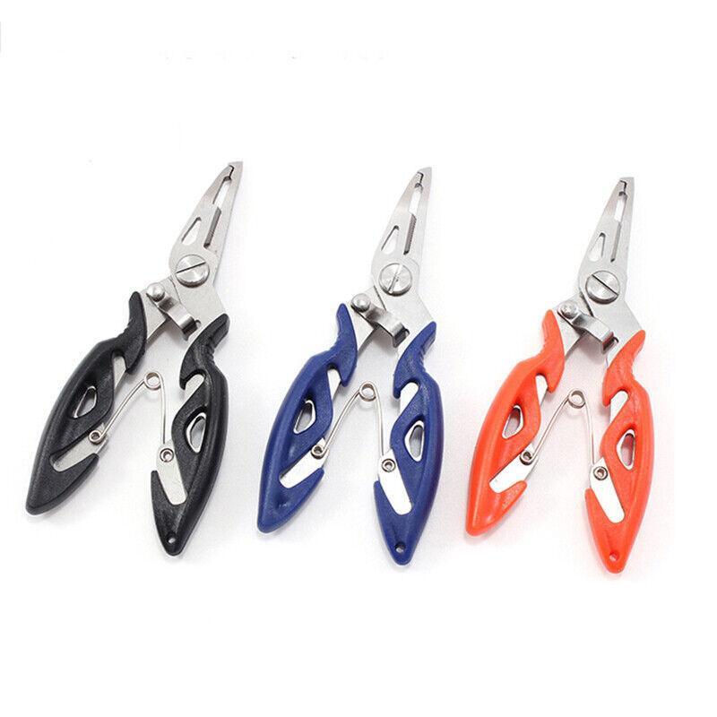 Multi Function Fishing Pliers Line Cutter Split Ring Tool with Grip Scissors Design
