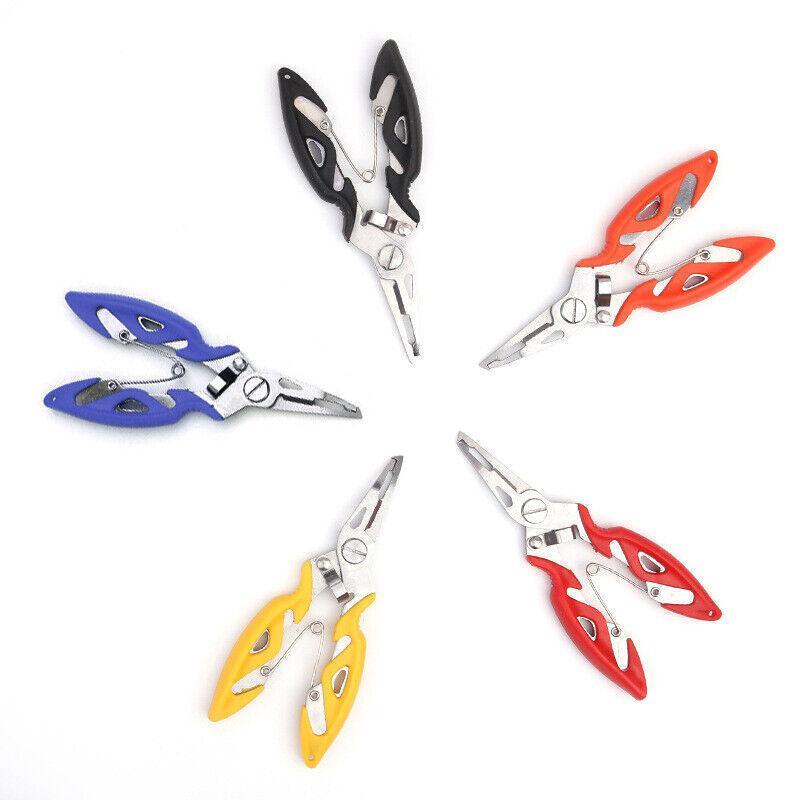 Multi Function Fishing Pliers Line Cutter Split Ring Tool with Grip Scissors Design