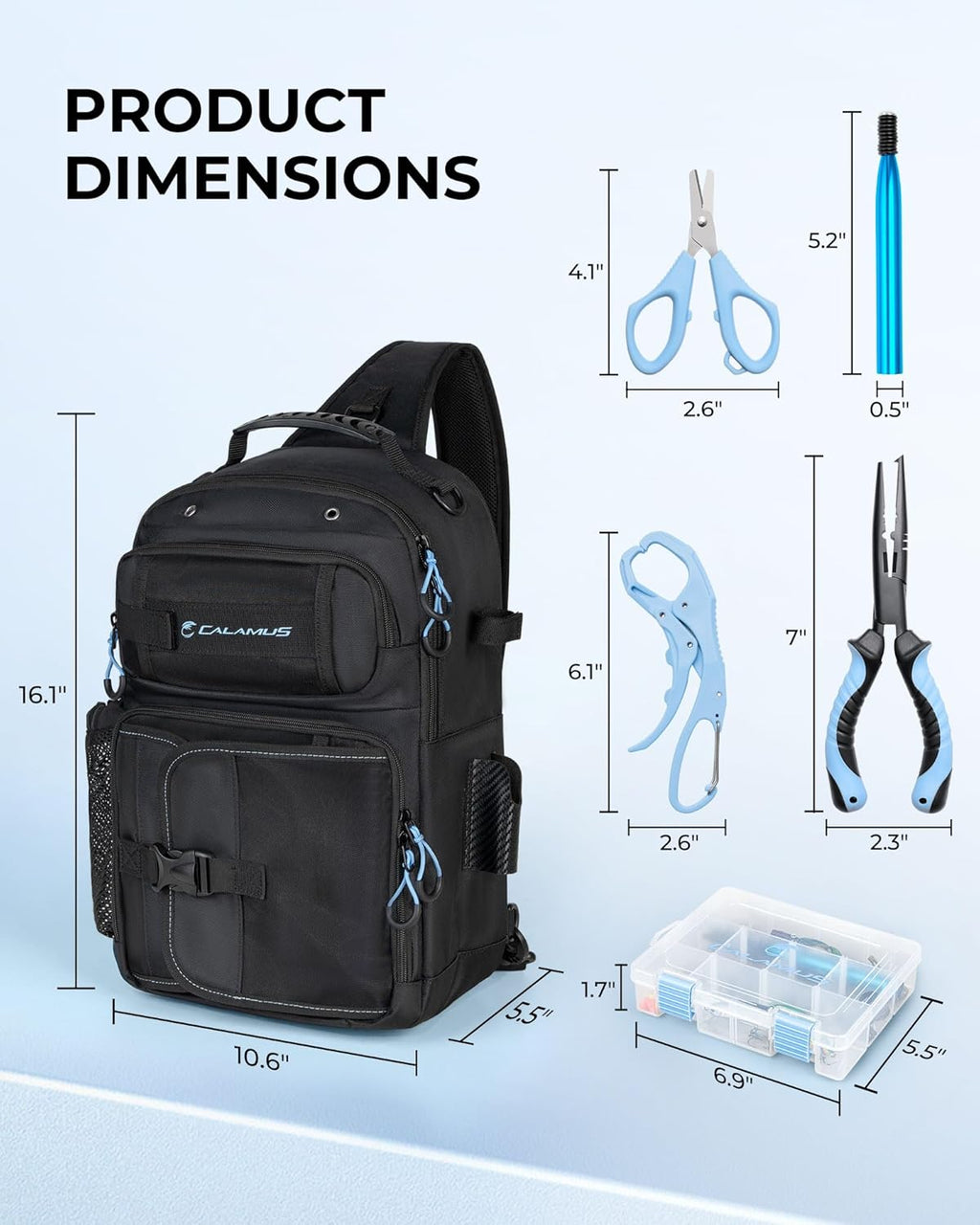 Calamus GearMaster Fishing Sling Tackle Bag & Tool Set