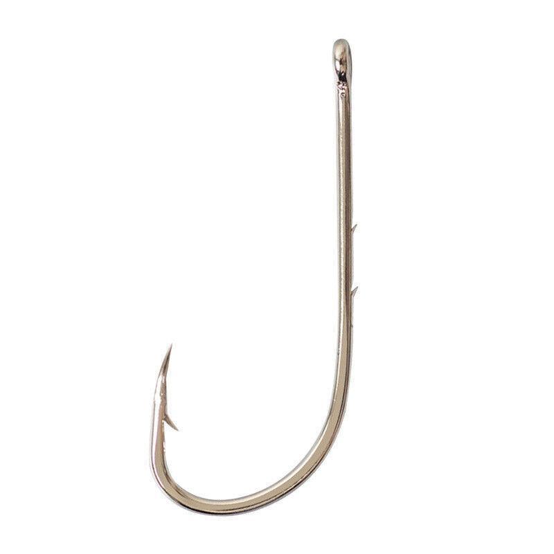 100Pcs Baitholder Fishing Hooks Barbed Long Shank Ringed Eye Multiple Sizes