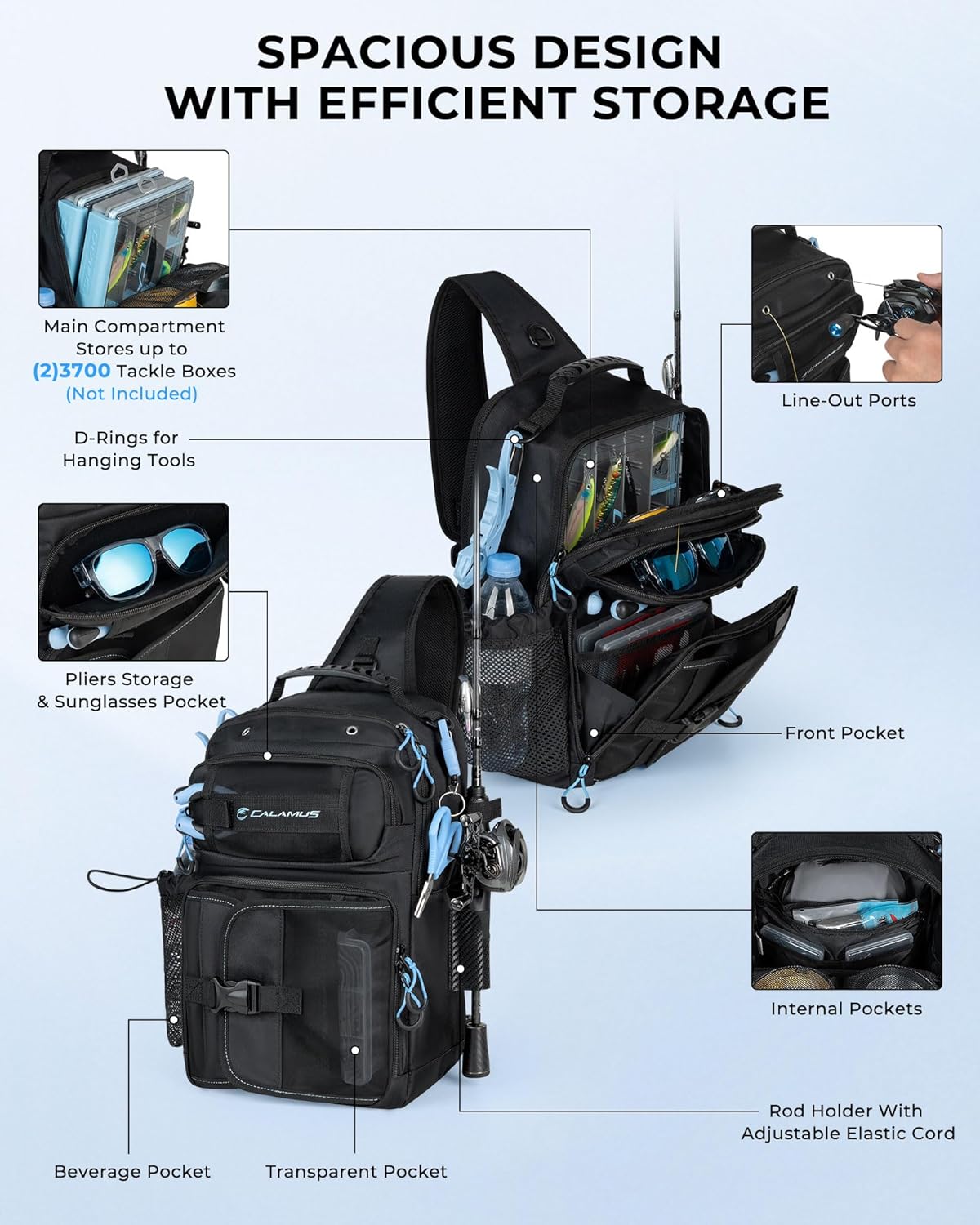 Calamus GearMaster Fishing Sling Tackle Bag & Tool Set