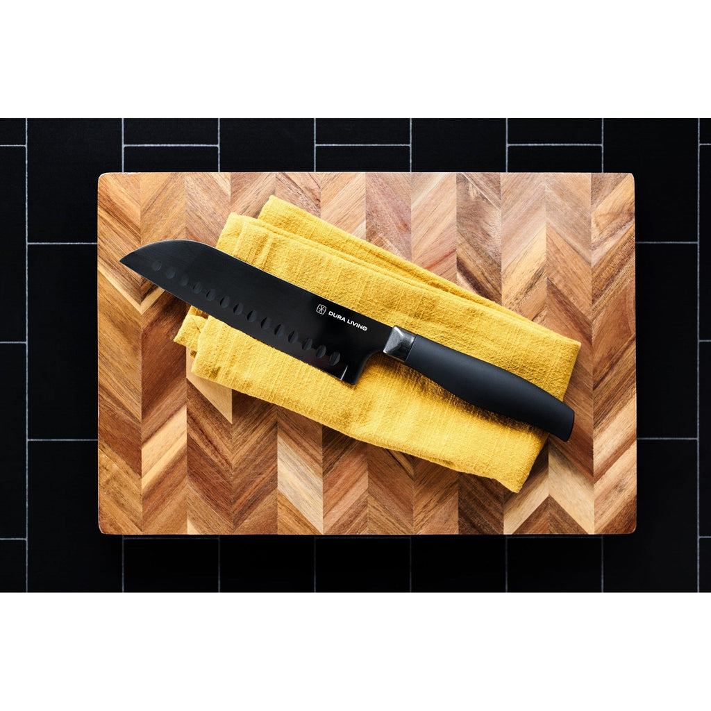Titan 7 inch Santoku Knife - Black