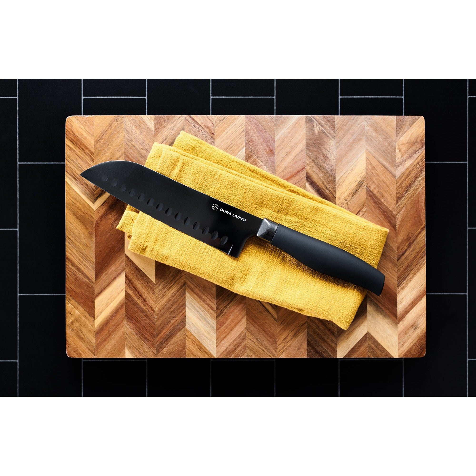 Titan 7 inch Santoku Knife - Black