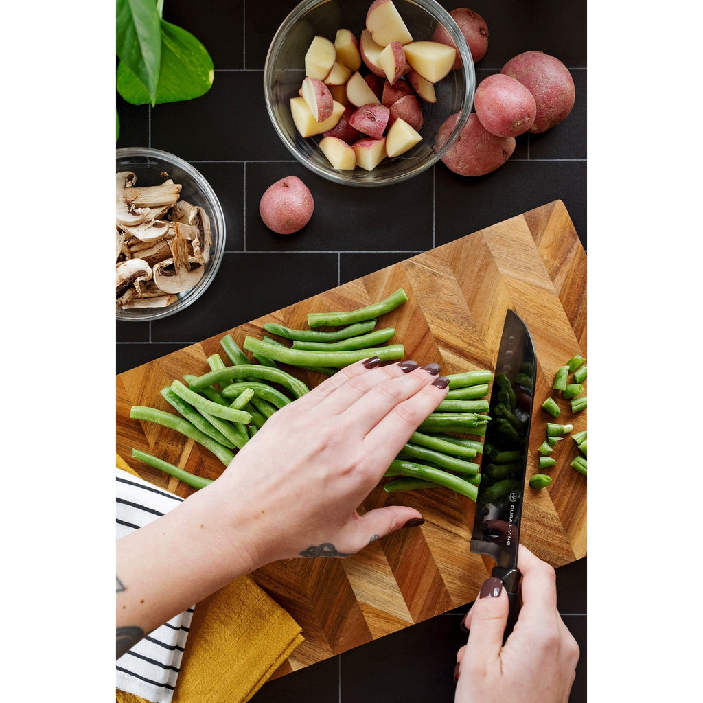 Titan 7 inch Santoku Knife - Black