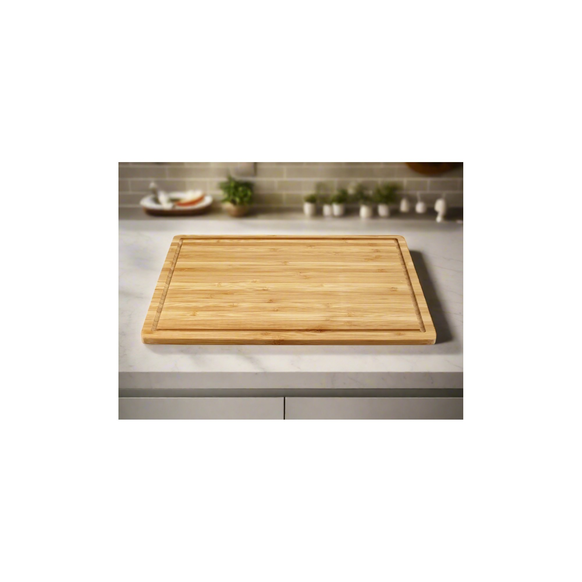 Bamboo Wood Cutting Board: Large – (17.75” x 11.8”) Durable, Eco-Friendly Chopping Board