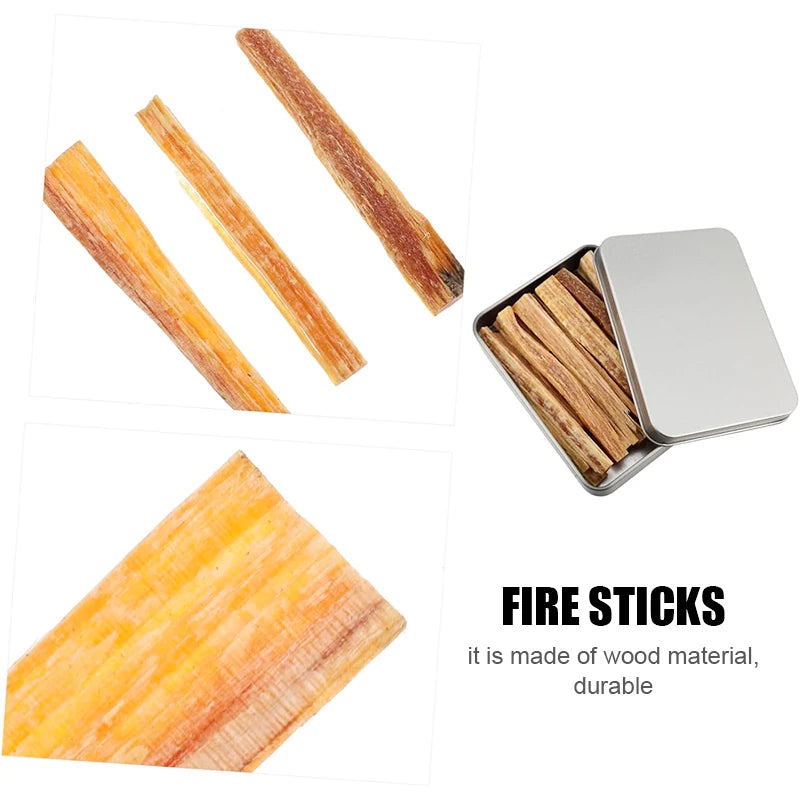 1box Fatwood Fire Starter Stick Outdoor Fire-making Tools Natural Firestarting Wood Sticks for Camping Hiking Emergency Survival