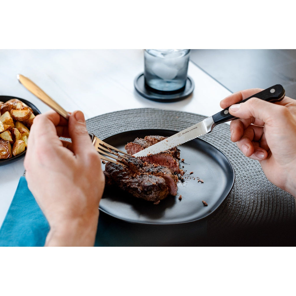 Superior Set of 4 Steak Knives - Black