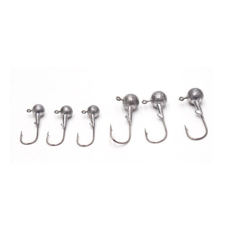 20pcs Chemically Sharpened Jig Head Fishing Hooks for Soft Bait Lures