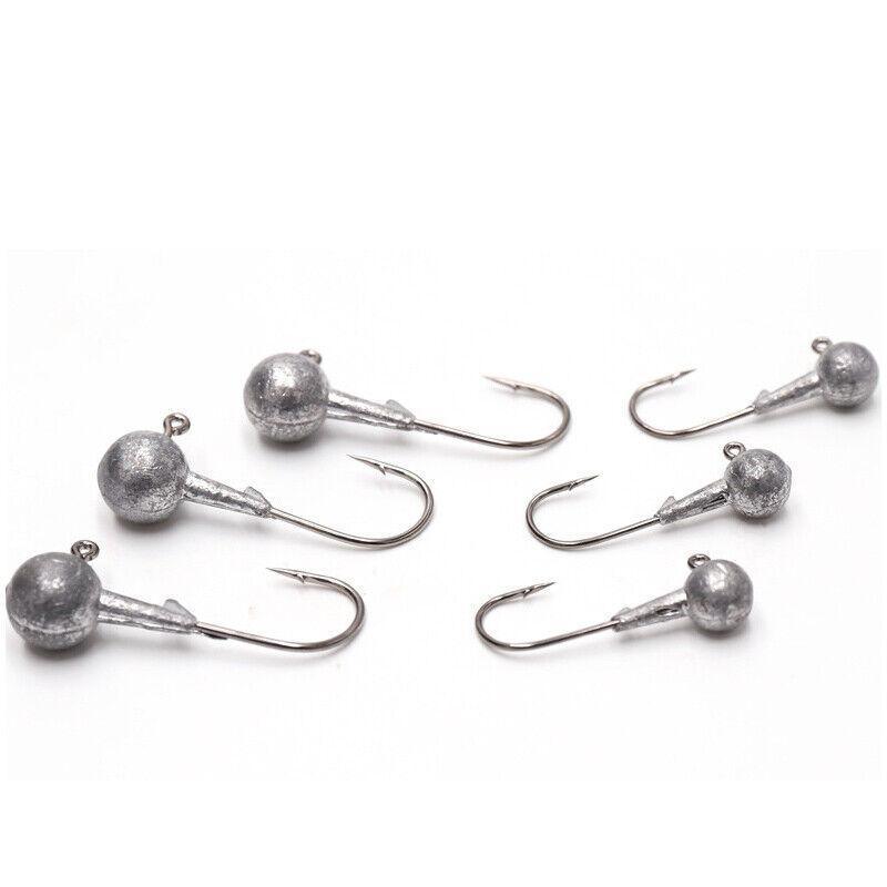 20pcs Chemically Sharpened Jig Head Fishing Hooks for Soft Bait Lures