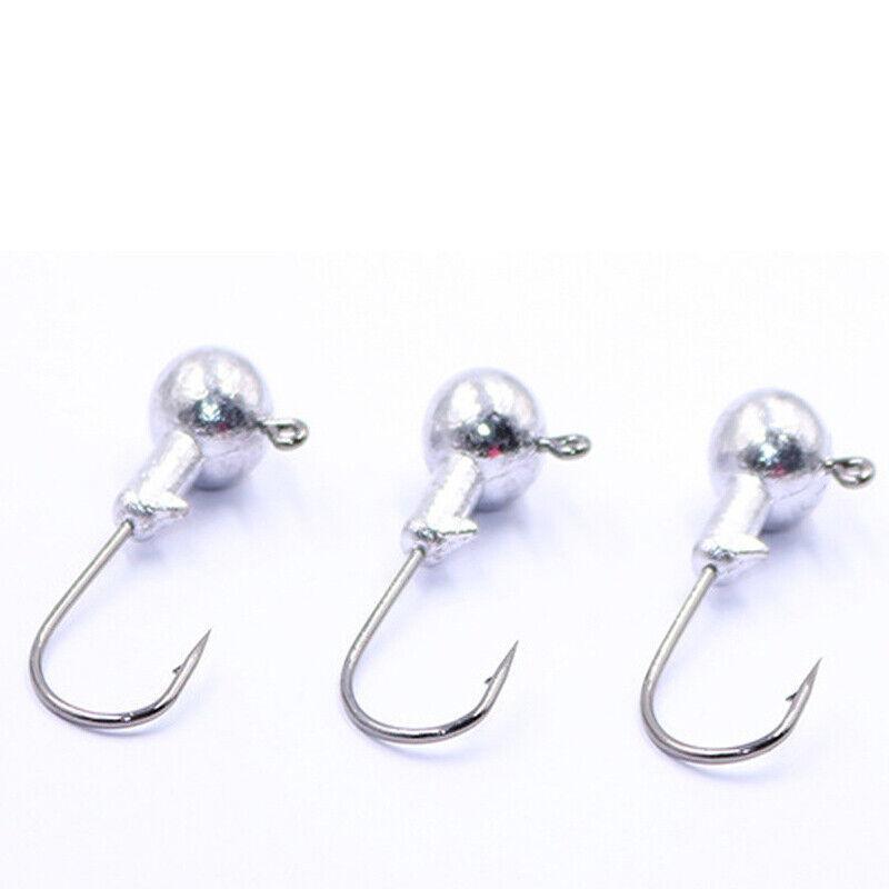 20pcs Chemically Sharpened Jig Head Fishing Hooks for Soft Bait Lures